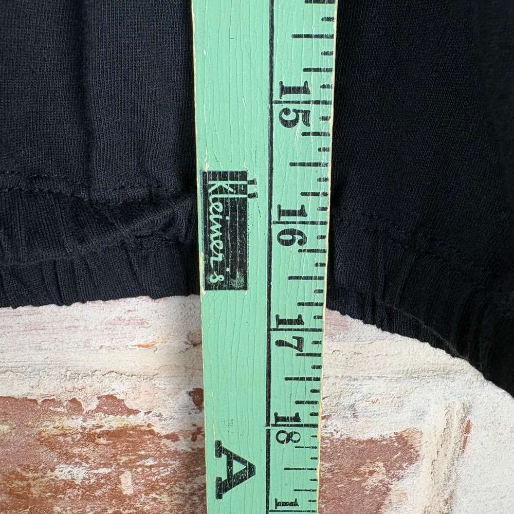 Wilfred Aritzia Black Cropped Crew Neck T-Shirt Elastic Hem Boxy Casual Tee M - Picture 7 of 7